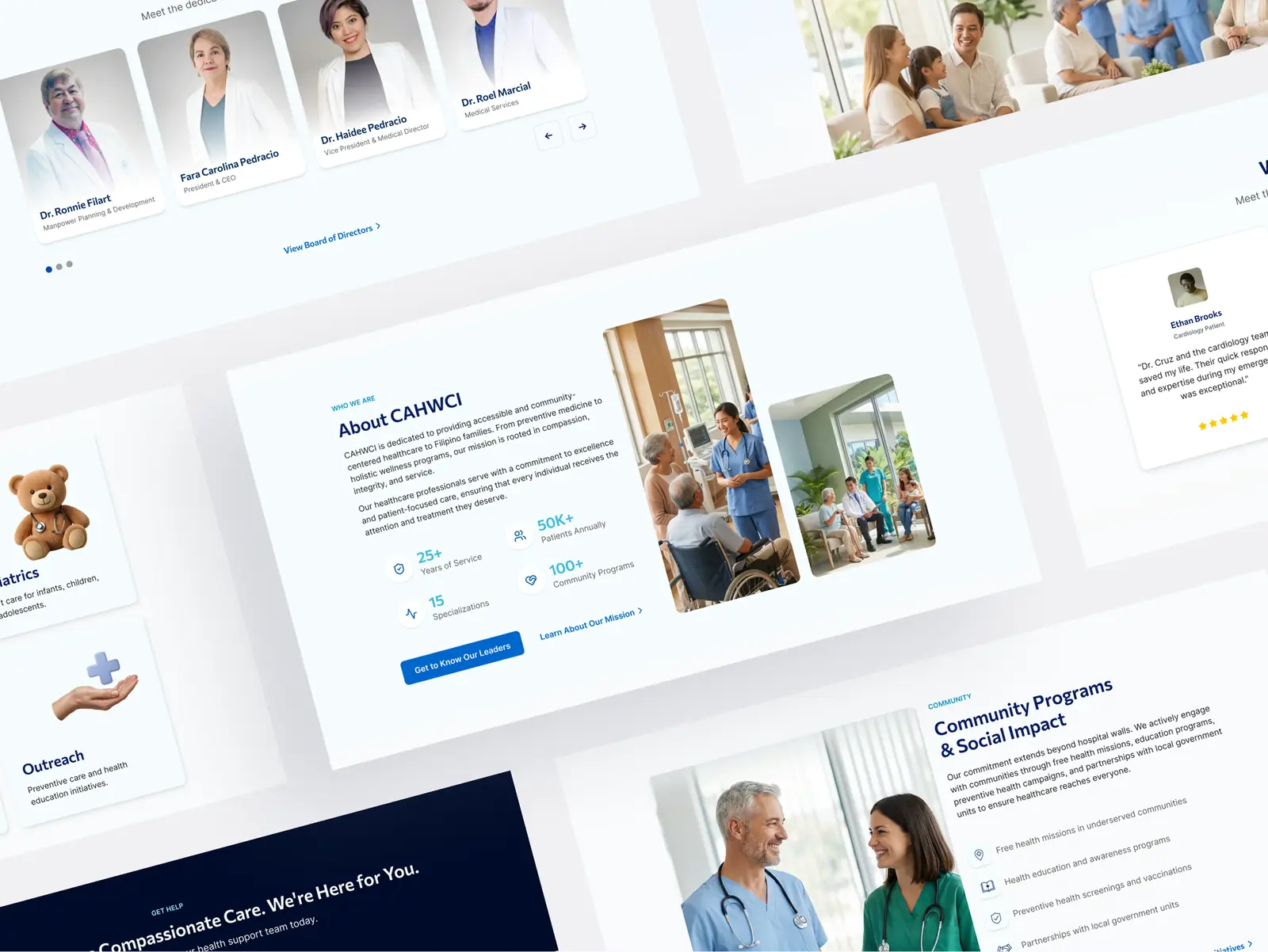 Clinica Antipolo Hospital interface collage