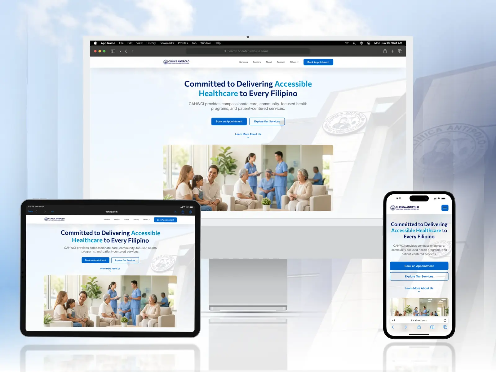 Clinica Antipolo Hospital homepage preview