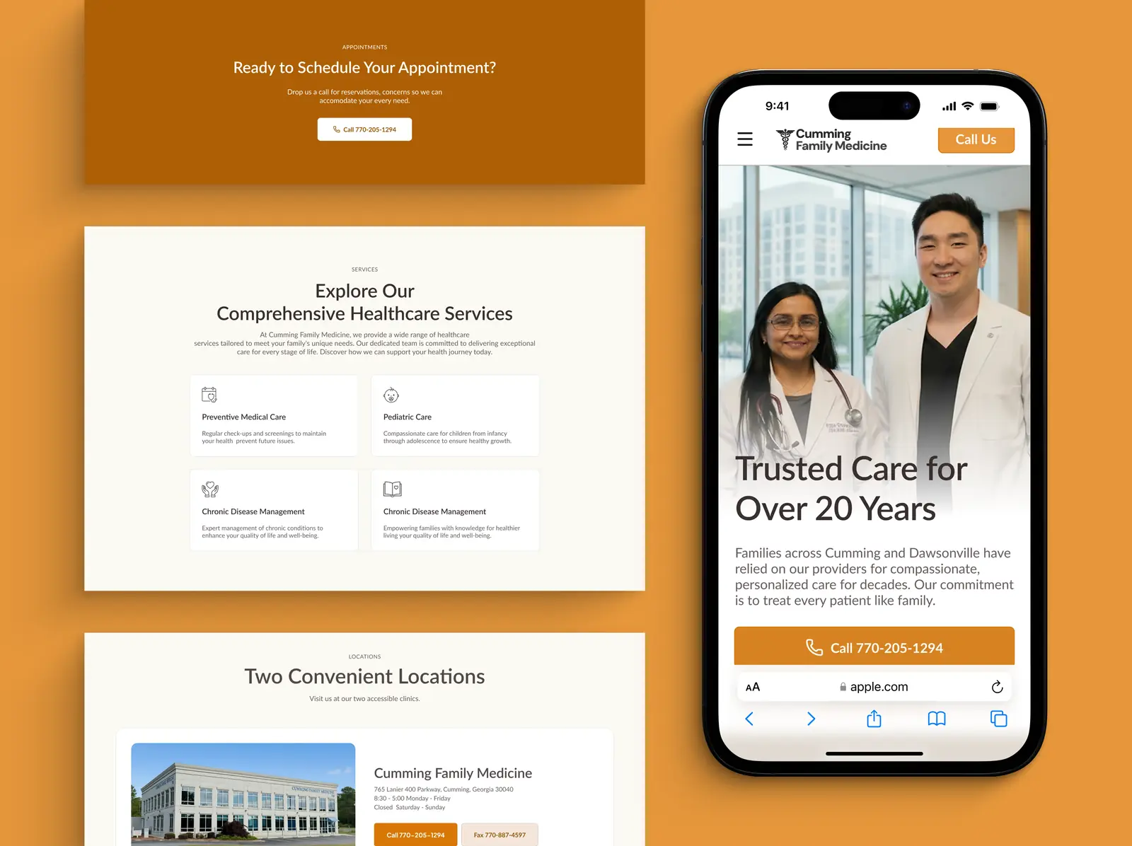 Cumming Family Medicine feature highlights collage